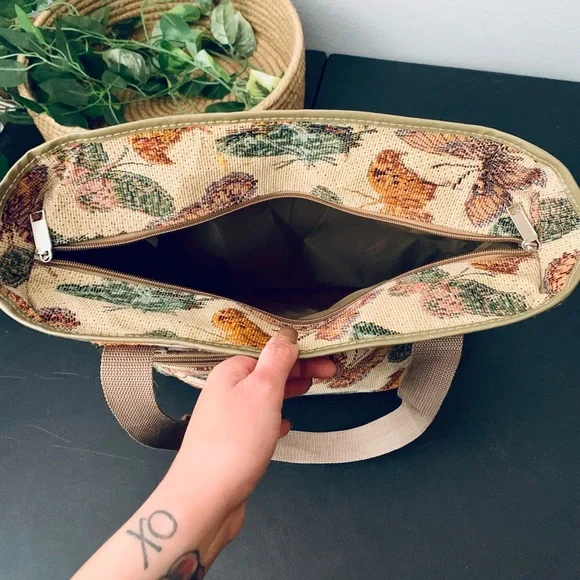 Vintage butterfly tote - Picture 3 of 3